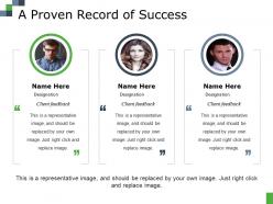 A proven record of success ppt diagram lists