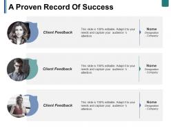 A proven record of success ppt summary skills