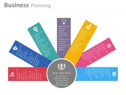 A seven staged business planning diagram flat powerpoint design