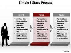 A simple 3 stage process editable powerpoint templates