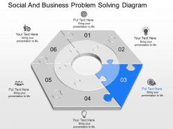A social and business problem solving diagram powerpoint template