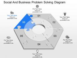A social and business problem solving diagram powerpoint template