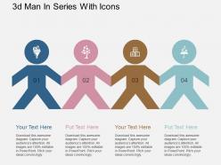 Aa 3d men in series with icons flat powerpoint design