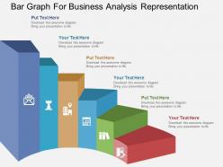 Ab bar graph for business analysis representation flat powerpoint design