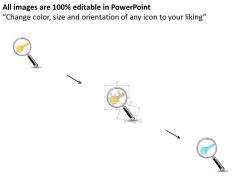 Ab key highlighted by magnifier for solution powerpoint template