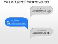 Ab three staged business infographics and icons powerpoint template slide