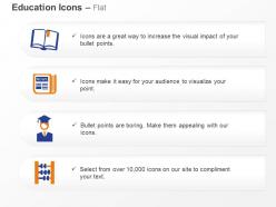 Abacus books graduation education ppt icons graphics