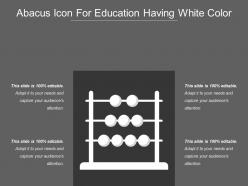 Abacus icon for education having white color