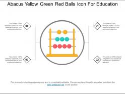 Abacus yellow green red balls icon for education