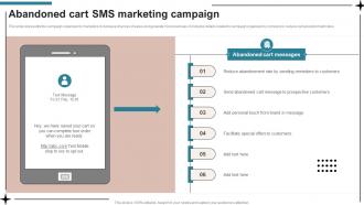 Abandoned Cart SMS Marketing Campaign SMS Advertising Strategies To Drive Sales MKT SS V