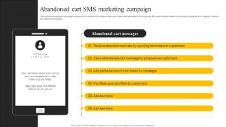 Abandoned Cart Sms Marketing Campaign Sms Marketing Services For Boosting MKT SS V