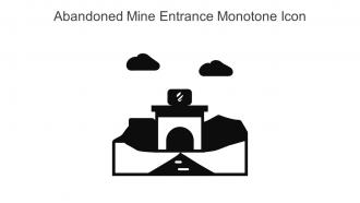 Abandoned Mine Entrance Monotone Icon In Powerpoint Pptx Png And Editable Eps Format