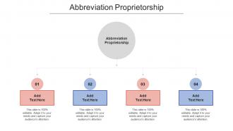 Abbreviation Proprietorship Ppt Powerpoint Presentation Infographics Influencers Cpb