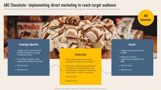 Abc Chocolate Implementing Direct Implementing Direct Mail Strategy To Enhance Lead Generation