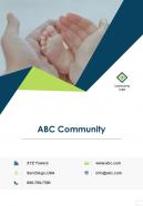 Abc community contact us page sample head start report infographic ppt pdf document