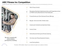 Abc fitness inc competition how enter health fitness club market ppt model grid