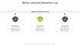 Abilify Lamictal Interaction List In Powerpoint And Google Slides Cpb