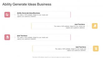 Ability Generate Ideas Business In Powerpoint And Google Slides Cpb