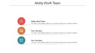 Ability work within team ppt powerpoint presentation model gallery cpb
