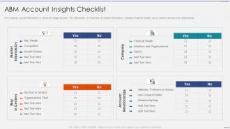 Abm account insights checklist managing strategic accounts through sales and marketing