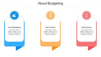 About Budgeting Ppt Powerpoint Presentation Pictures Demonstration Cpb