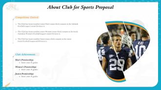 About club for sports proposal ppt slides picture