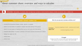 About Customer Churn Overview And Ways To Calculate Churn Management Techniques