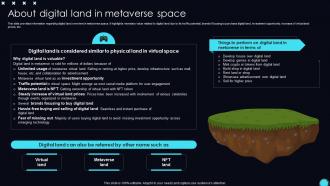 About Digital Land Space Unveiling Opportunities Associated With Metaverse World AI SS V