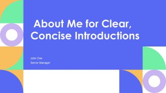 About Me For Clear Concise Introductions PPT Guidelines AT