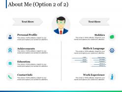 About me option 2 of 2 ppt pictures design templates