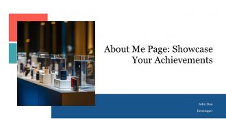 About Me Page Showcase Your Achievements PPT Sample AT