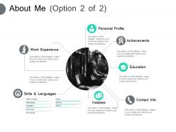 About me personal profile work experience f277 ppt powerpoint slides