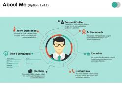About me ppt summary infographic template