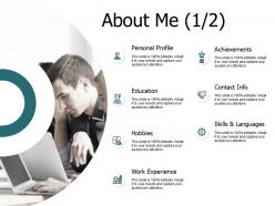 About me work experience j149 ppt powerpoint presentation diagram