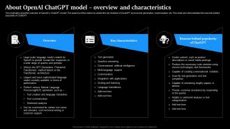 About OpenAI ChatGPT Model Overview And Characteristics Regenerative Ai