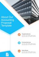 About Our Accounting Proposal Template One Pager Sample Example Document