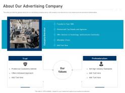 About our advertising company marketing ppt brochure