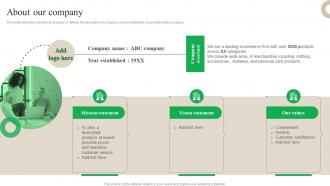 About Our Company Customer Journey Optimization Ppt Powerpoint Presentation File