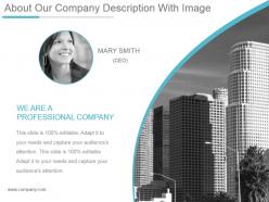 About our company description with image powerpoint guide