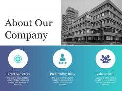 About our company example of ppt presentation template 1