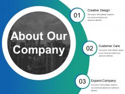 About our company powerpoint shapes template 1