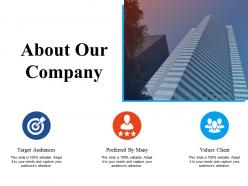 About our company with three members ppt infographic template pictures