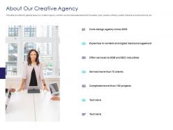 About our creative agency ppt pictures slide
