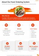 About Our Food Ordering System One Pager Sample Example Document