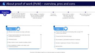About Proof Of Work Pow Overview Pros And Cons Working Of Blockchain Technology