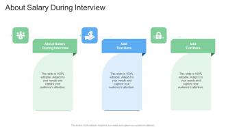 About Salary During Interview In Powerpoint And Google Slides Cpb