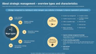 About Strategic Management Overview Types And Characteristics Strategic Management Guide