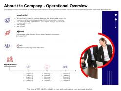 About the company operational overview ppt powerpoint presentation infographics design inspiration