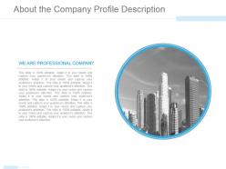 About the company profile description powerpoint slide clipart