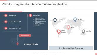 About The Organization For Communication Playbook Best Practices And Guide